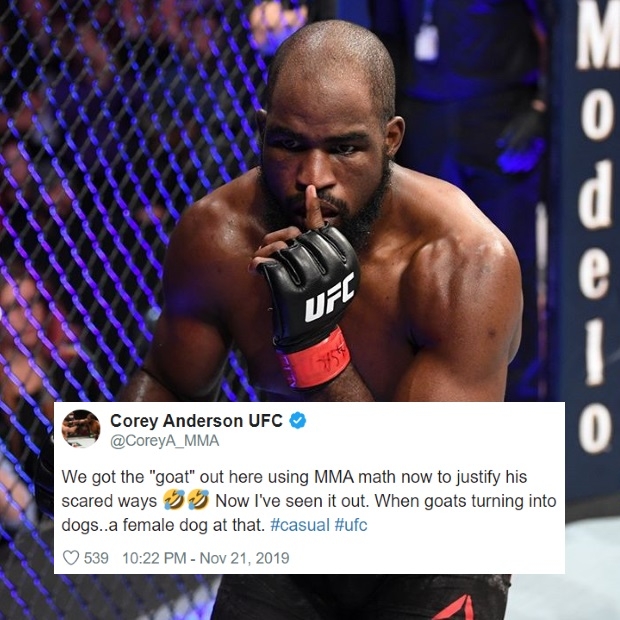 (사진 : UFC 공식 인스타그램 / 코리 앤더슨 트위터)