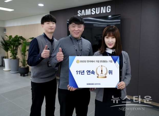 2022년 한국에서 가장 존경받는 기업 1위 기념 촬영 /사진 : 삼성전자서비스
