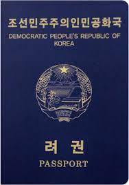 북한 여권.