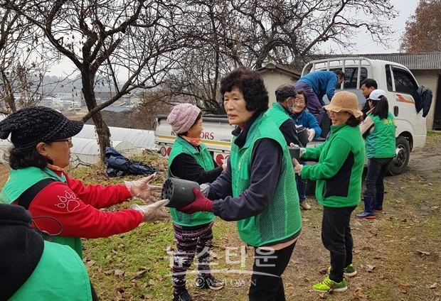 당진시 고대면새마을협의회가 지난 11월 26일과 27일 이틀에 걸쳐 이웃돕기 김장행사와 연탄배달 나눔 행사를 전개했다.