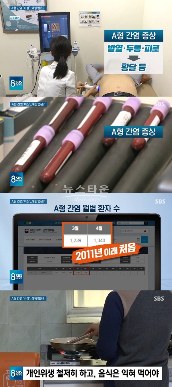 A형 간염 주의 경보 (사진: SBS)