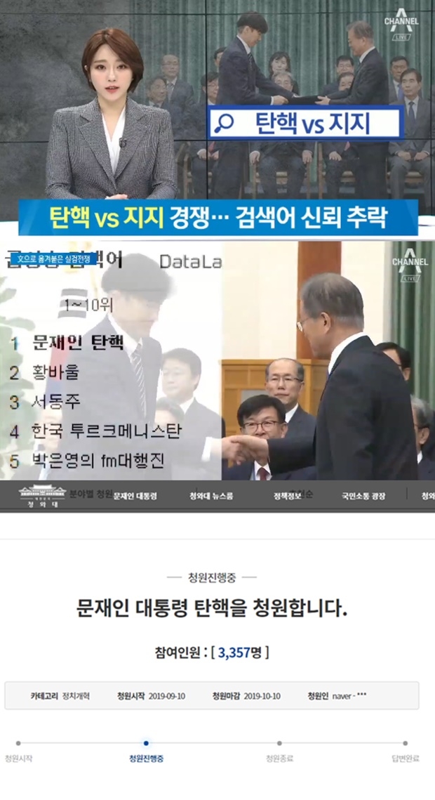 (사진: 채널A 뉴스, 청와대 국민청원 게시판)