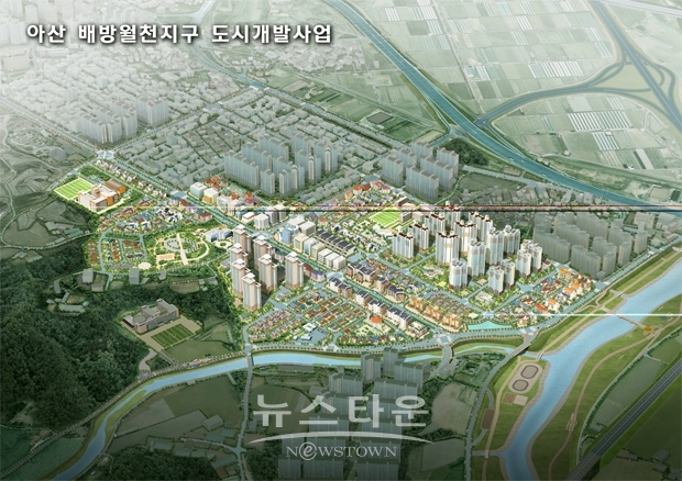 아산 월천지구 도시개발사업 예상조감도