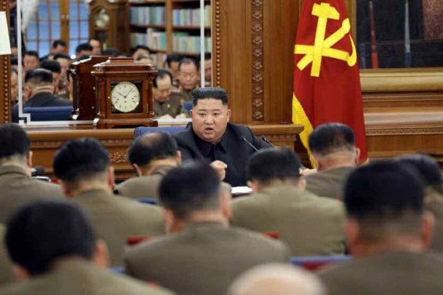 북한 김정은이 당중앙군사위원회 확대회의를 주재했다고 노동신문이 지난 22일 보도했다. 노동신문 캡처
