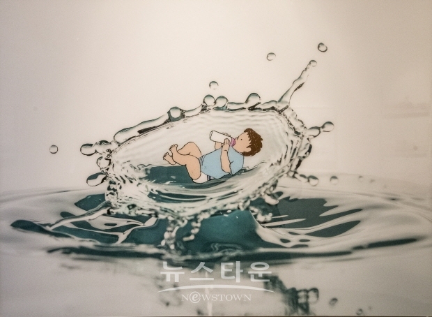 정미수 작가, 인사동 토포하우스서 ‘물방울 동화’ 개막(김한정 기자)
