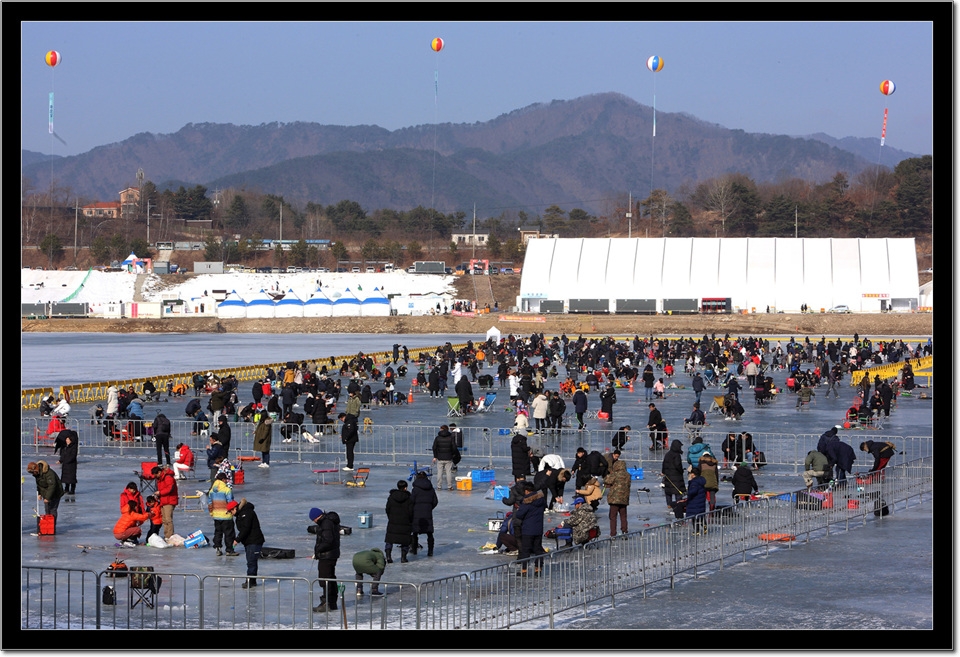 연휴 인제빙어축제장