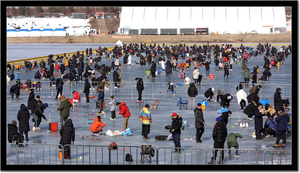 연휴 인제빙어축제장