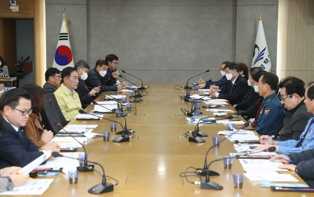 평택시 주요단체장과 코로나 19긴급 간담회 모습