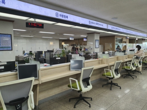 안양시청 투명가림막 설치