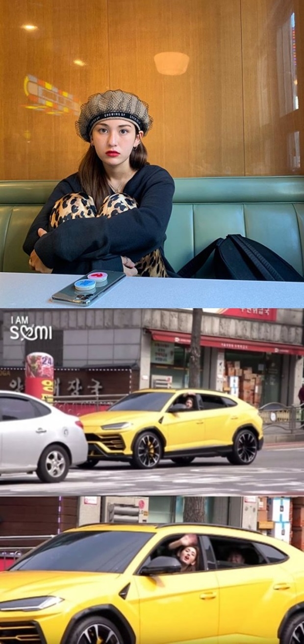 전소미 차 람보르기니 우루스 (사진: 전소미 인스타그램, 유튜브 '아이엠소미')