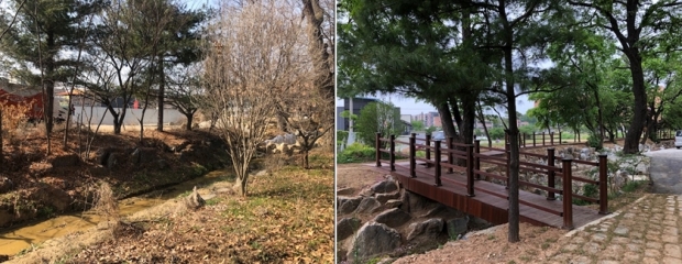 팔탄면 쌈지공원 조성 전후 모습