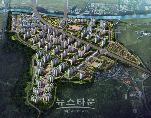 배방휴대지구 도시개발사업 실시계획 인가(조감도)
