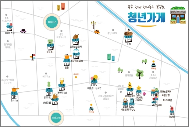 청년가게 위치도