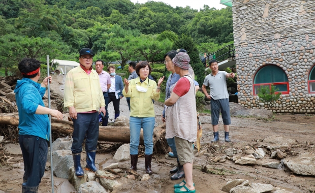 죽산,일죽 비 피해 현장