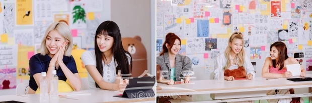 사진설명 = 라인프렌즈 크리에이티브 아카데미 참석 중인 ITZY – 왼쪽부터 류진, 유나, 채령, 예지, 리아 / 고득용기자 dukyong15@naver.com