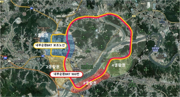 내부순환보조 BRT 노선도