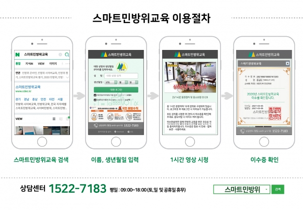 스마트민방위 절차 홍보 및 안내문