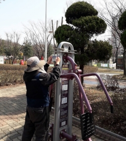 운동기구 관리번호 스티커