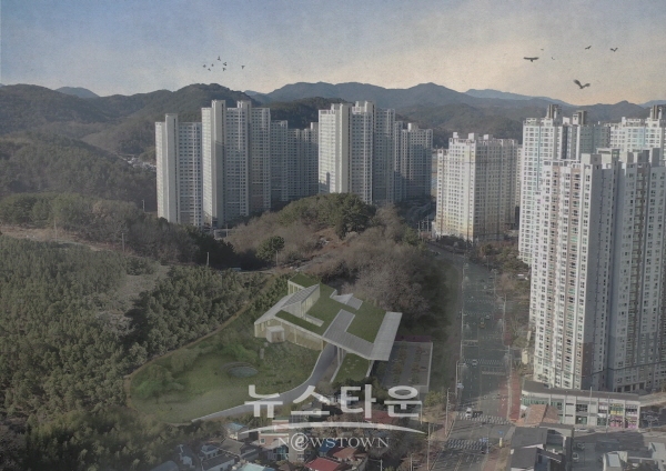 진주 동부시립도서관 선정작 조감도
