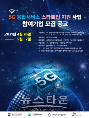 2021 5G 융합서비스 스타트업 지원사업 참여기업 모집
