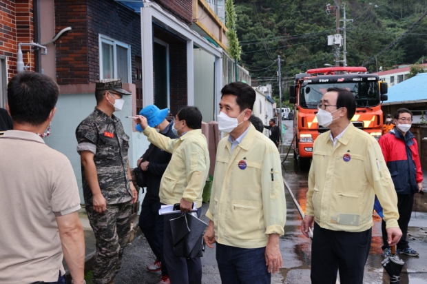 구룡포읍 태풍피해 복구 현장