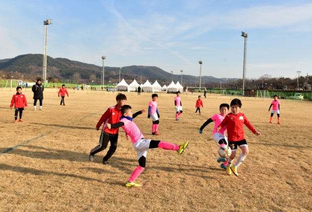 경주를 찾은 스포츠팀들이 동계훈련을 진행하고 있다.