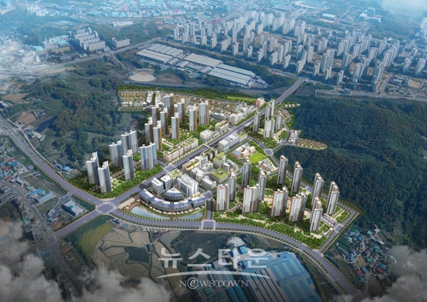 산 신도시센트럴시티 도시개발사업 조감도