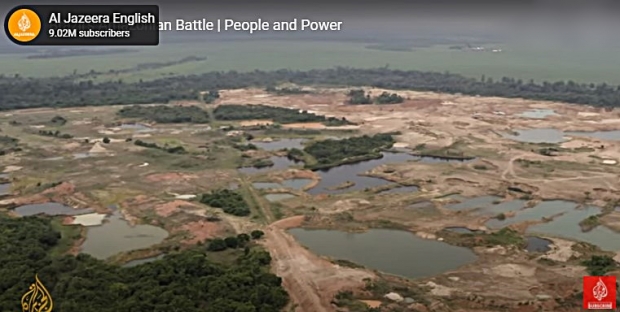 Local de desmatamento da Amazônia brasileira / Foto: Al Jazeera vídeo capturado