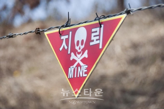 DMZ 지뢰경고 (출처:Stars&Stripes)