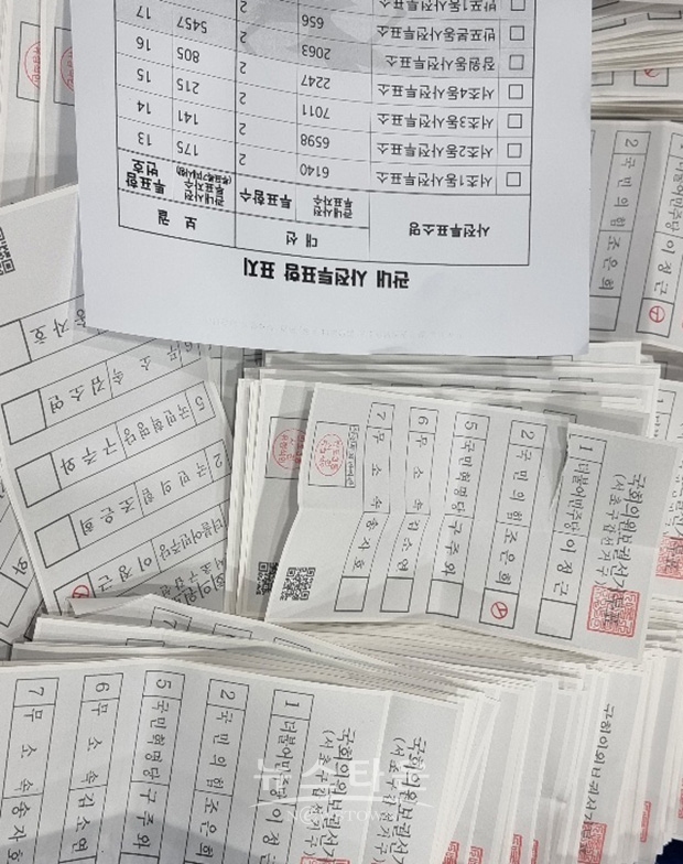 사전 투표지