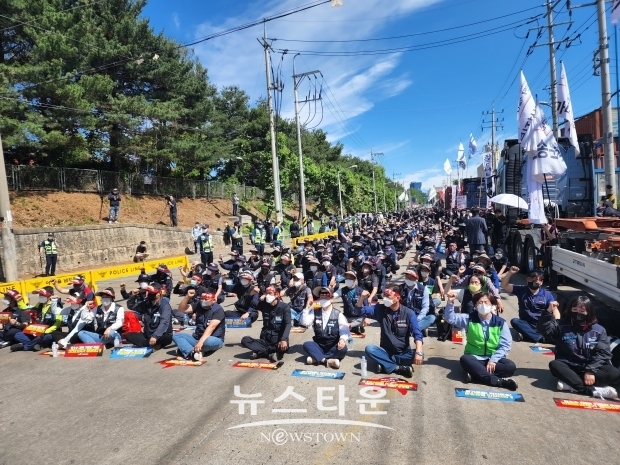 화물연대 총파업 (출처:김세은 기자)