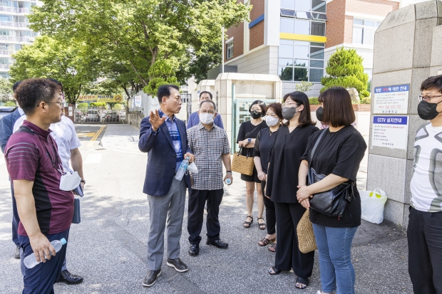 계산중학교_자전거이용시설 개선에따른 안전한 통학로확보 현장점검