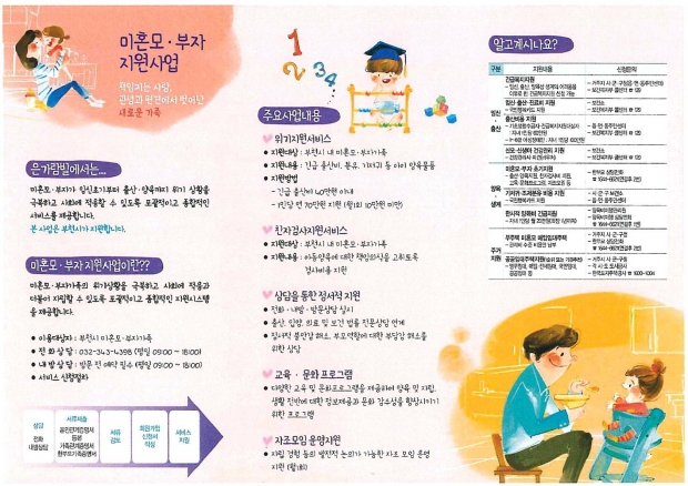 미혼모부 초기 지원사업 안내문