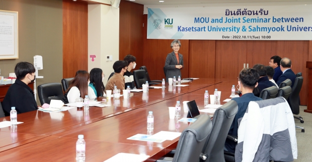 삼육대 김현희 부총장이 인사말을 하고 있다