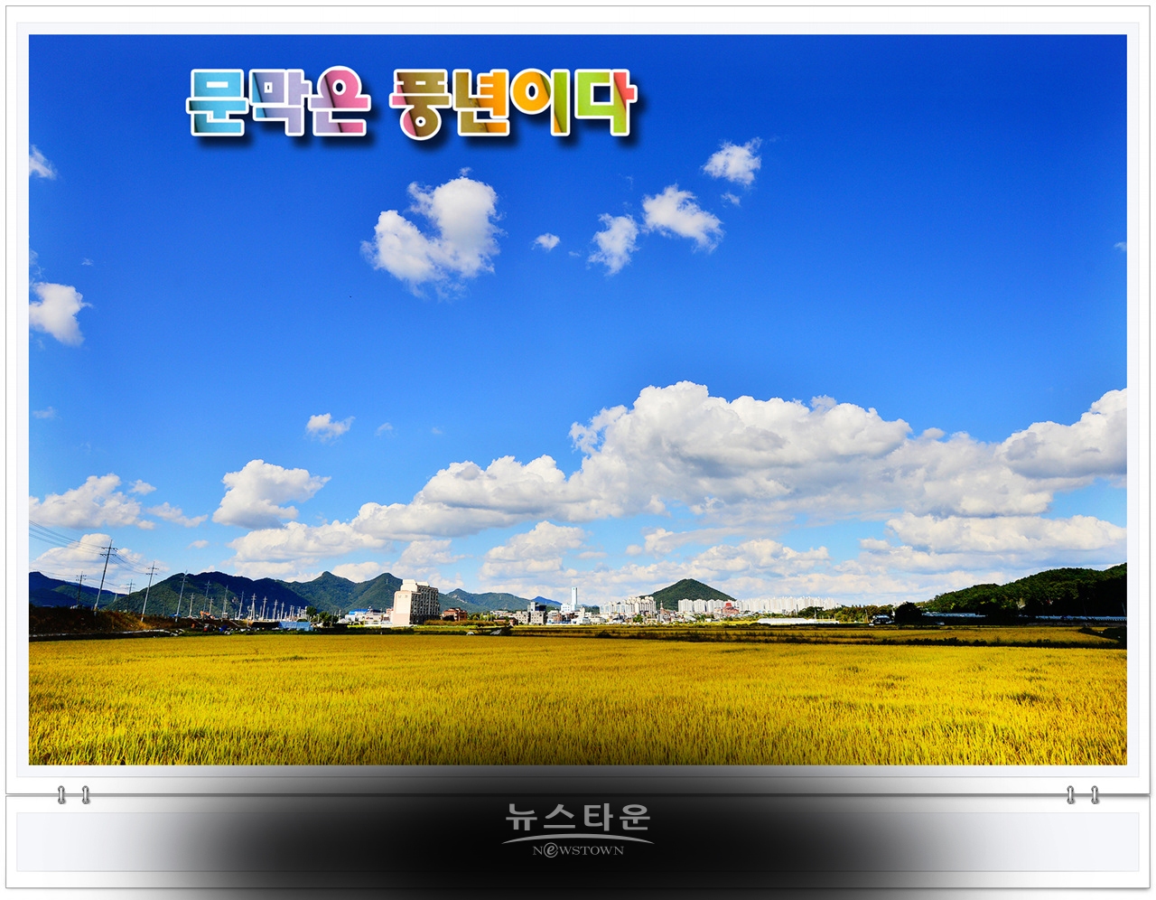 문막읍 파란하늘과 황금들판