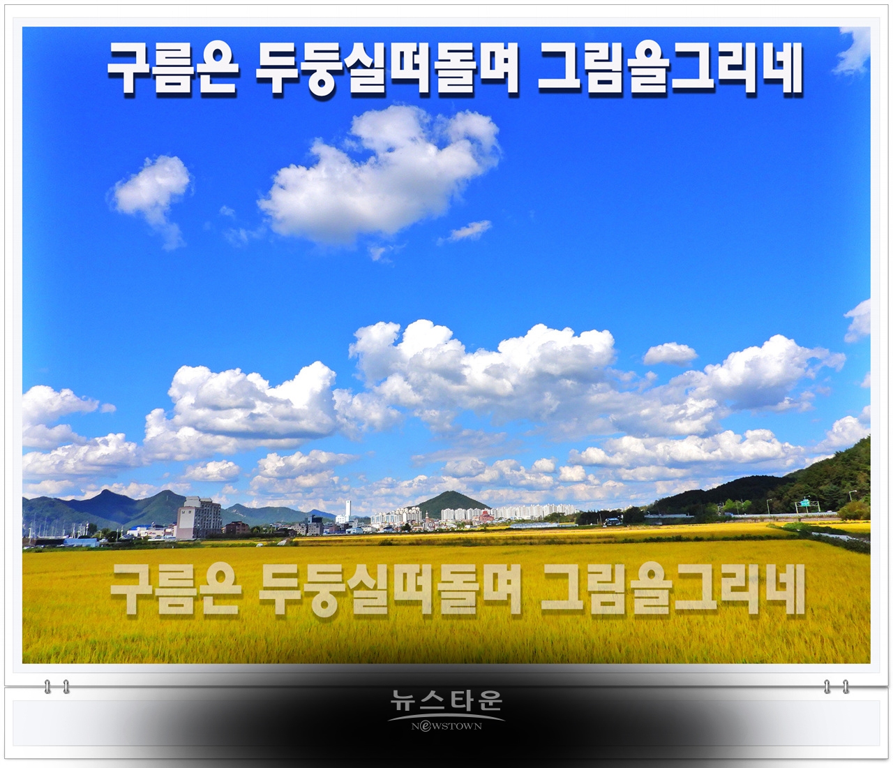 문막읍 파란하늘과 황금들판