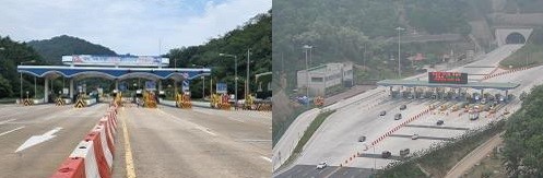 원적산터널(좌)과 만월산터널(우)
