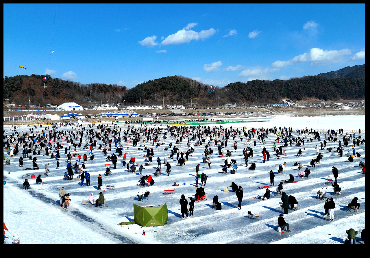 인제빙어축제장 현장