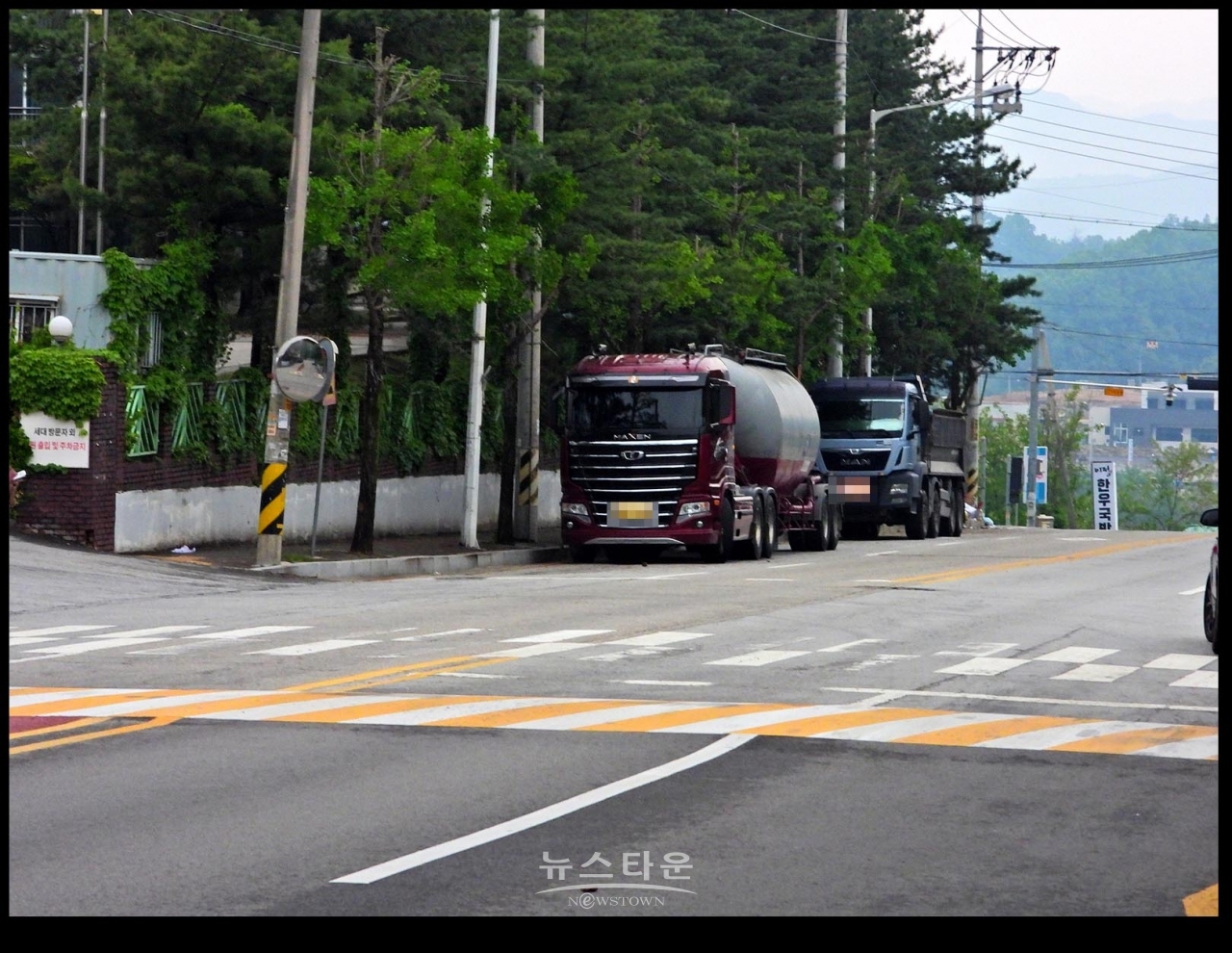 영업용화물차량 밤샘주차단속 현수막구호뿐
