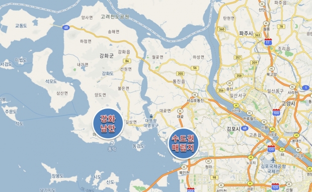 위치도(인천 북부권 경제자유구역 지정을 위한 용역 관련)