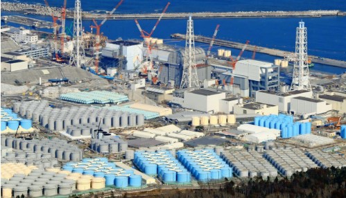 도쿄전력 후쿠시마 제 1원전 사고에 따른 핵 폐수(nuclear wastewater) 저장탱크 : SNS 갈무리