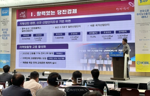 ‘한국드론 최고 기술 투자 및 수출 전략’ 세미나(오성환 당진시장 ‘당진시 모빌리티 사업현황 및 전략’ 주제 발표)