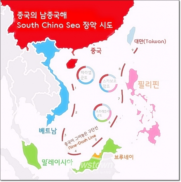 중국 공산당은 이 지역에서 주변국 대부분을 희생하여 조약을 재정의하고 지역적 권력을 재균형화하려 하고 있다. 남중국해와 인도-태평양에서 패권을 확립하려는 중국의 시도에 대한 미군의 억제 효과는 미국과 인도-태평양의 압도적 다수의 국가 모두의 국가 안보 이익에 부합하다는 게 미국의 시각이다.