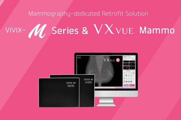 유방촬영검사용 엑스레이 디텍터 VIVIX-M 시리즈와 전용 소프트웨어 VXvue Mammo