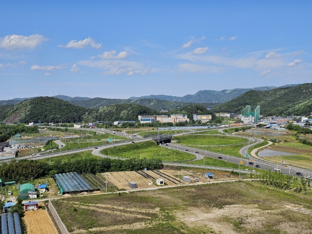 천북면 신당교차로 전경