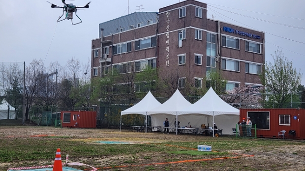 산업용드론제어 경기장면