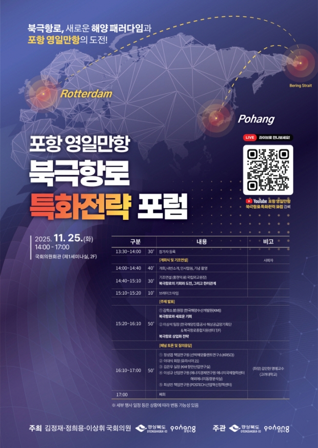 ‘포항 영일만항 북극항로 특화전략 포럼’ 포스터