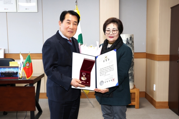 6.25참전유공자 유족 훈장 전수/사진 양산시제공