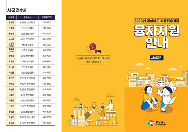 시군 접수처 및 BNK경남은행 영업점 현황 리플렛/경남도제공