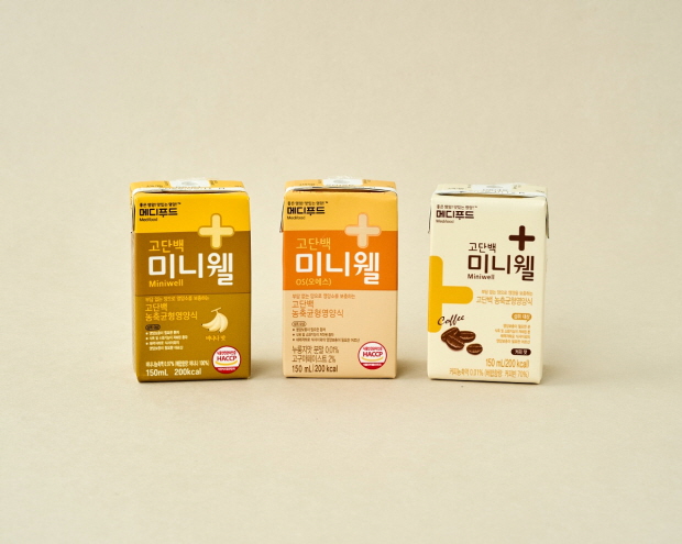 한국메디칼푸드의 고단백 영양식 미니웰 3종